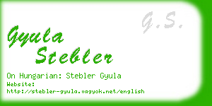 gyula stebler business card